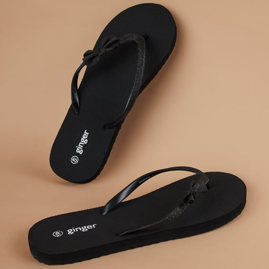 GINGER Bow-Detailed Flip Flops