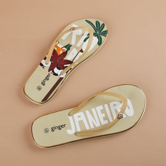 GINGER Printed Flip Flops