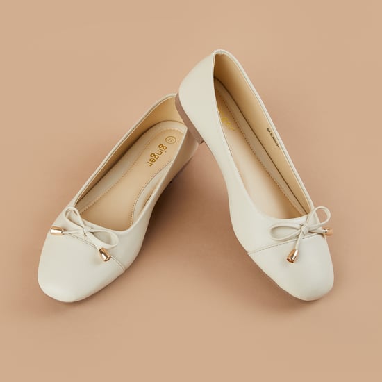 GINGER Bow Ballerinas Cream