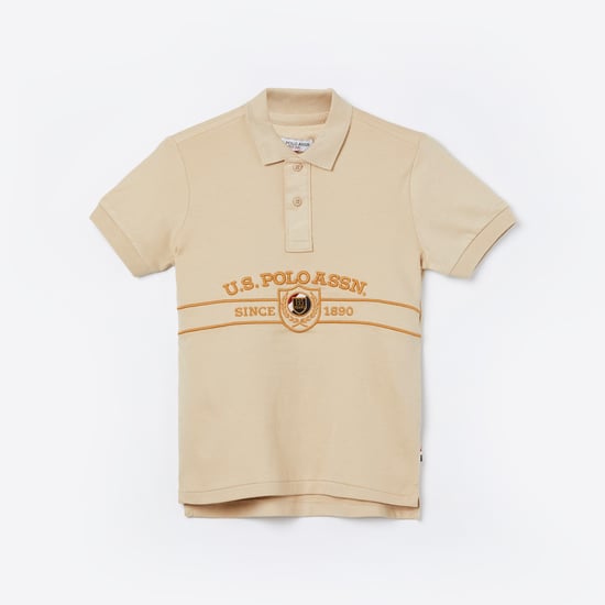 US POLO ASSN KIDS Boys Embroidered Polo T-shirt