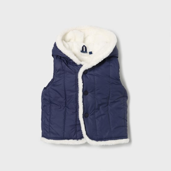 JUNIORS Boys Quilted Hooded Gilet