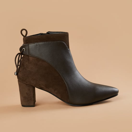 GINGER Dual Surface Ankle Boots Brown