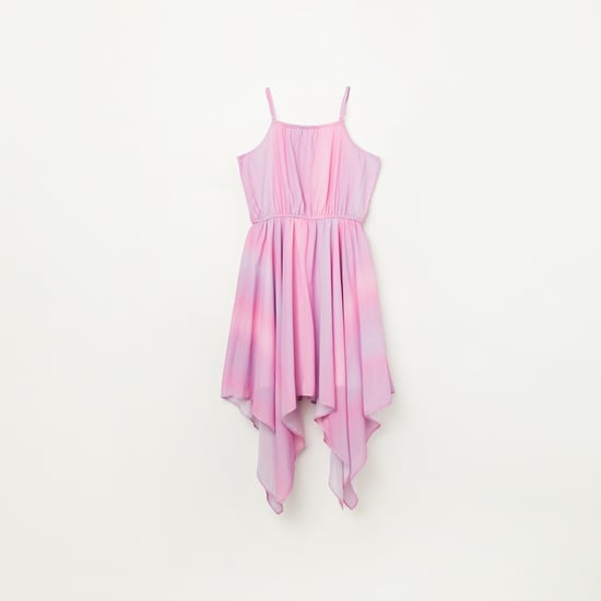 FAME FOREVER Girls Tie-Dye Fit & Flare Dress | Multicolour