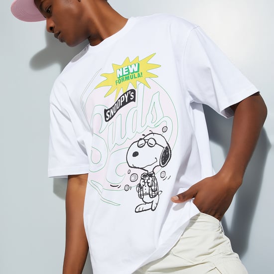 Buy URB_N Men Oversized Snoopy Printed T-shirt Online at just Rs