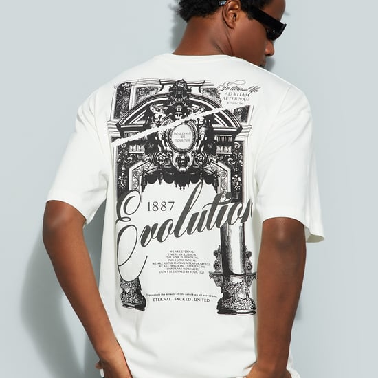 Buy URB_N Men Back Print Oversized T-shirt Online at just Rs
