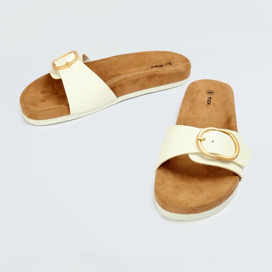 Women Colourblocked Flat Sandals with Buckle