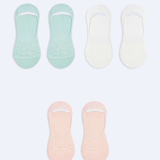 Women Patterned No Show Socks - Pack of 3