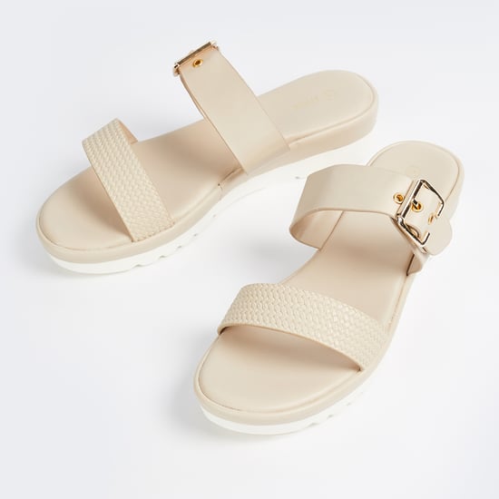 Women Double Strap Flatforms