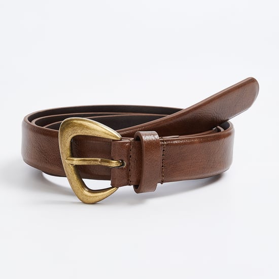 Women Textured Slim Belt