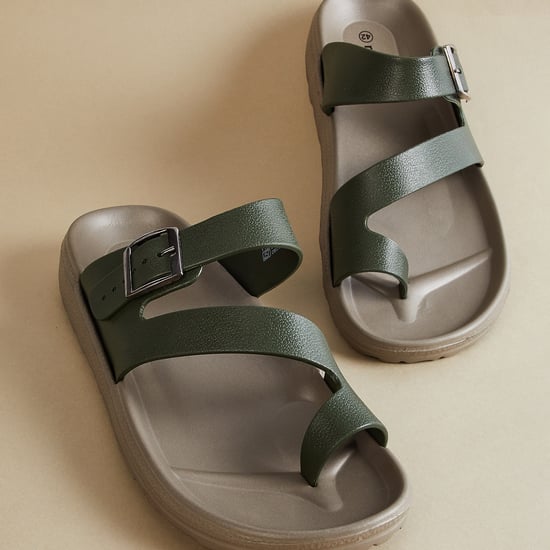 Men Textured One Toe Sandals