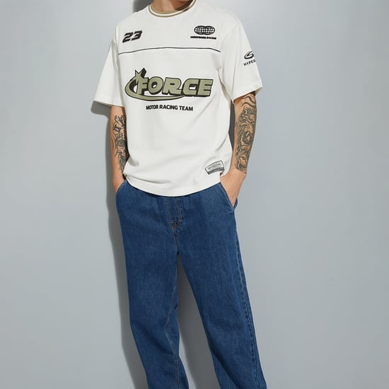 Buy URB_N Men Oversized Placement Print T-shirt Online at just Rs