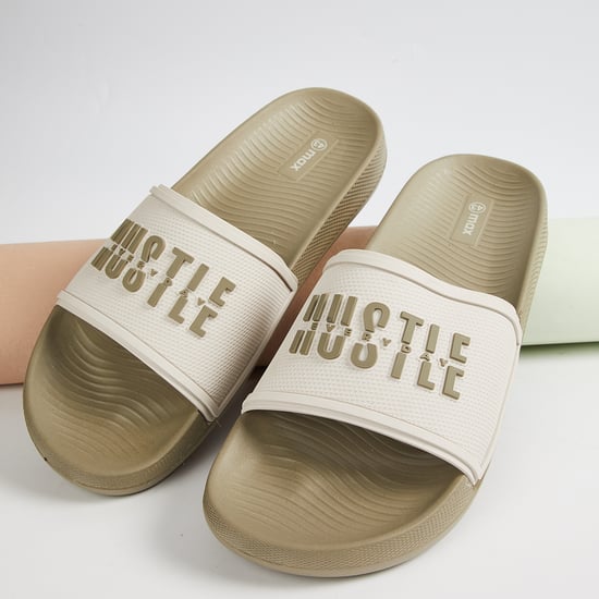 Men Text Upper Sliders