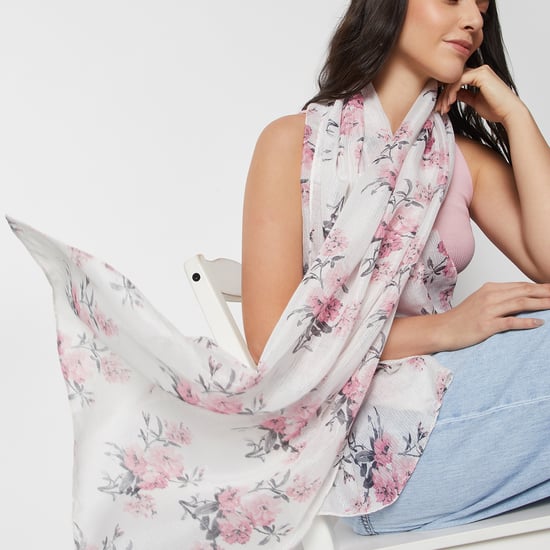 Women Floral Print Scarf