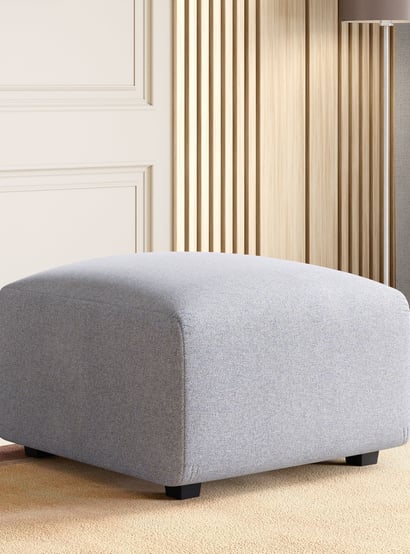 Buy Chrono Fabric Ottoman - Grey from Home Centre at just INR 13330.0