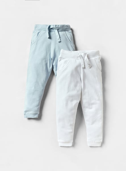 Juniors Full Length Joggers with Elasticated Waistband - Set of 2