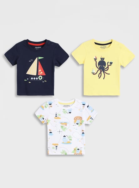 Juniors Printed Short Sleeves T-shirt - Set of 3
