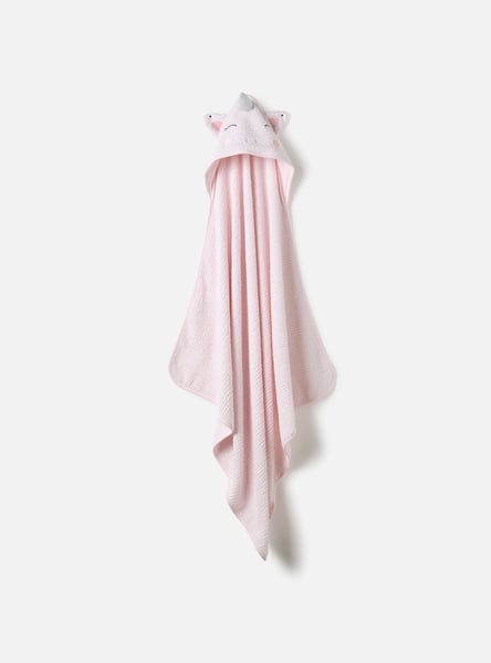 Juniors Unicorn Applique Hooded Towel - 80x80 cm
