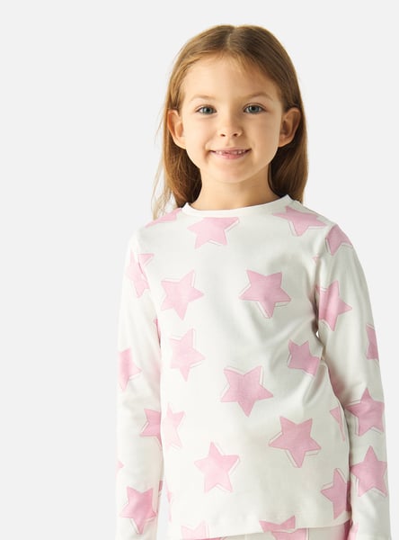 Juniors All-Over Star Print T-shirt and Joggers Set