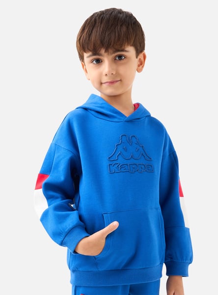 Kappa Logo Embossed Hooded Sweatshirt and Elasticated Joggers Set
