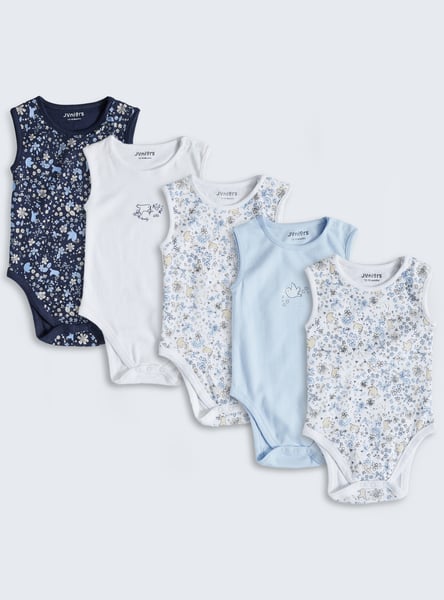 Juniors Floral Printed Bodysuit - Pack of 5