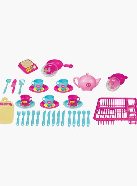 Itoys Barbie Sweet Home Kitchen Set with Basket - 34 Pcs