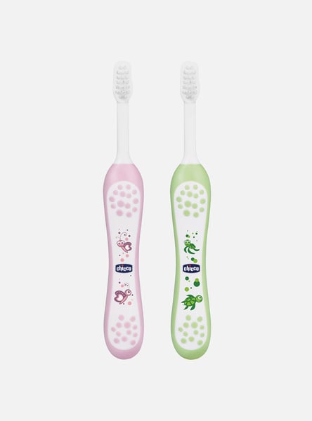 Chicco Printed Baby Toothbrush - Set of 2