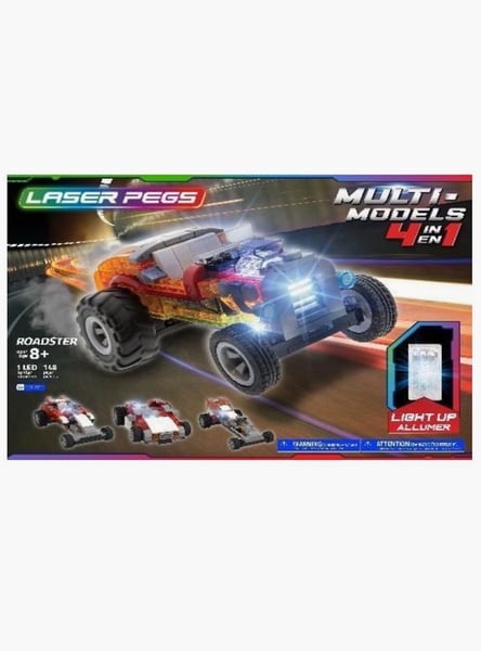 Laser Pegs 4 In 1- Roadster