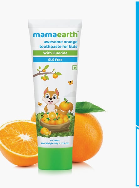Mamaearth Awesome Orange Toothpaste for Kids with Fluoride - 50 g