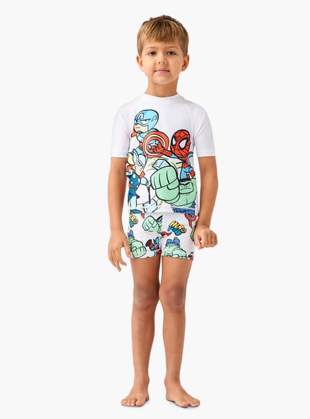 Juniors Avengers Print Swimwear Set
