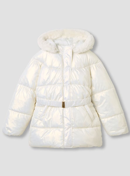 Juniors Padded Jacket with Hood and Long Sleeves