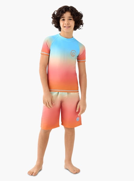 Juniors Ombre Print Rash Guard Set