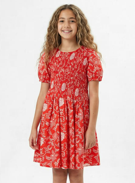 Floral Print A-line Dress