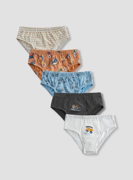 Juniors Assorted Print Briefs - Set of 5