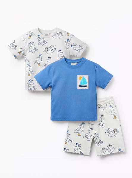 Juniors 3 Piece T-shirt and Shorts Set