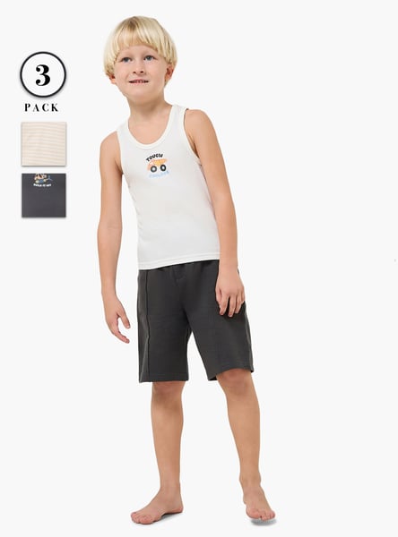 Juniors Assorted Vest - Pack of 3