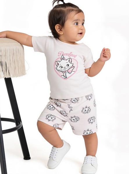 Juniors Marie Print T-shirt and Shorts Set
