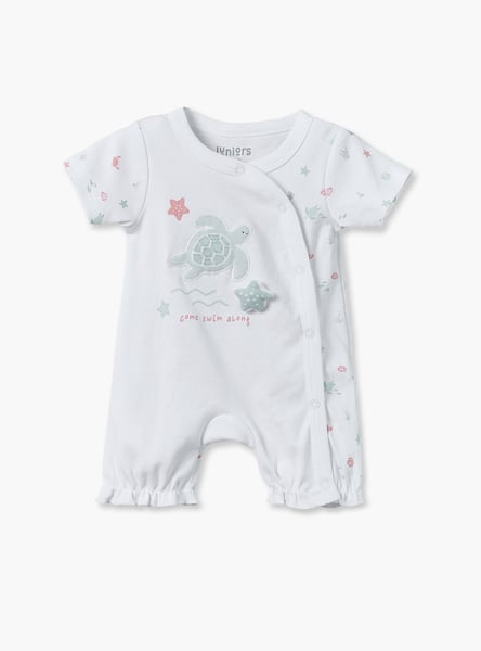 Juniors Aquatic Print Rompers