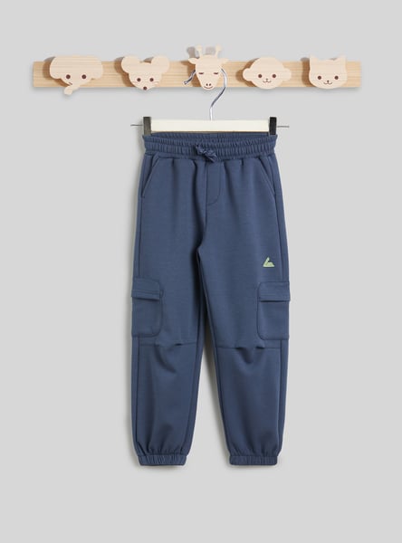 Junior Sports Solid Cargo Joggers