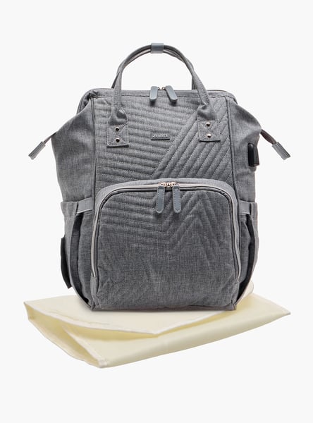 Juniors Quilted Diaper Backpack with Adjustable Straps
