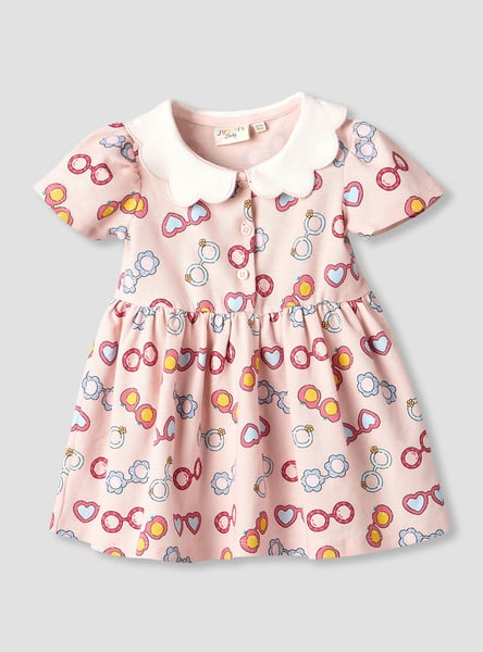 Juniors Heart Print A-line Dress