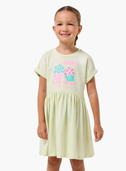 Juniors Cupcake Print A-line Dress