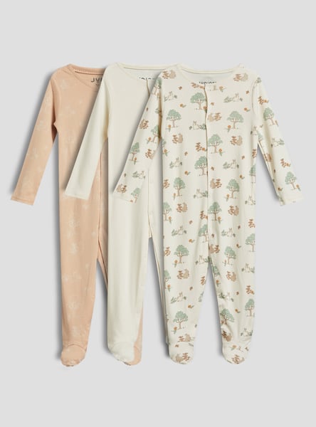 Juniors Printed Sleepsuits - Pack of 3