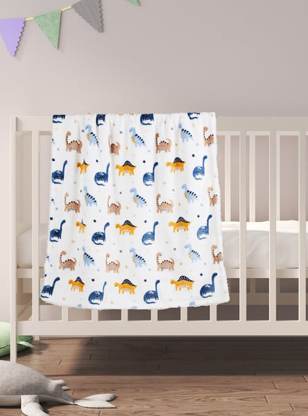 Juniors 2 Ply Dino Print Raschel Blanket
