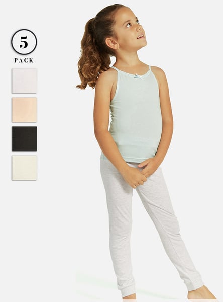 Juniors Lace Trim Camisoles - Pack of 5