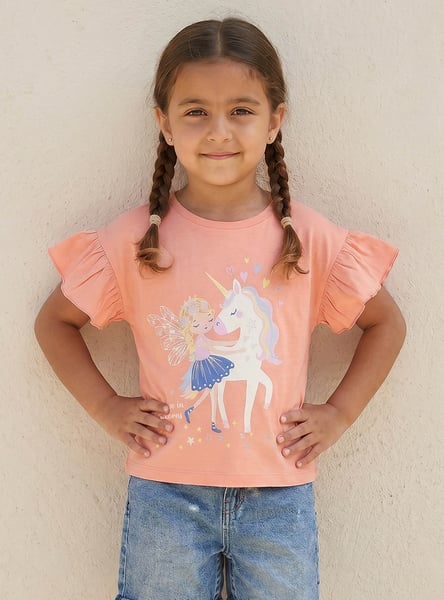 Juniors Unicorn Print T-shirt
