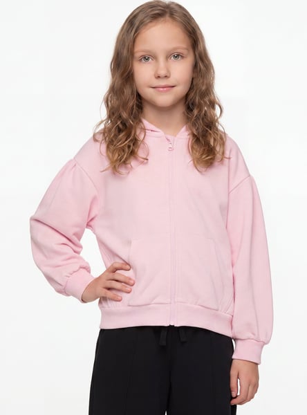 Juniors Solid Zip-Up Hoodie