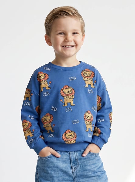 Juniors Lion Print Sweatshirt