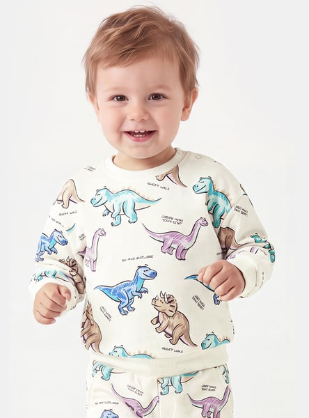 Juniors Dino Print Sweatshirt