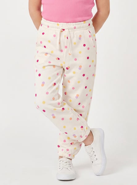 Juniors Polka Dot Print Joggers