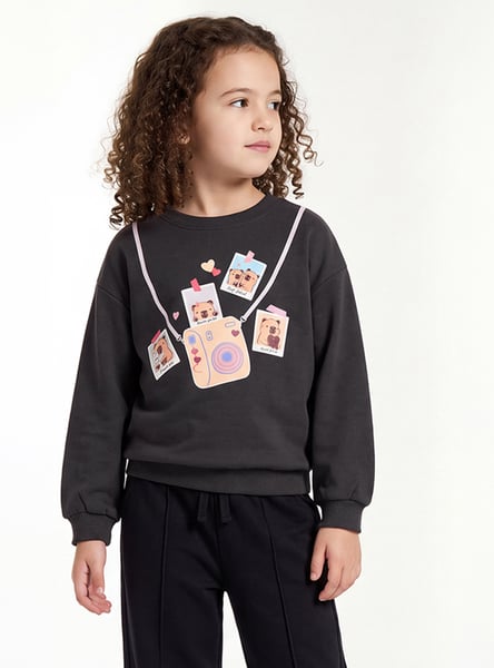 Juniors Printed Sweatshirt